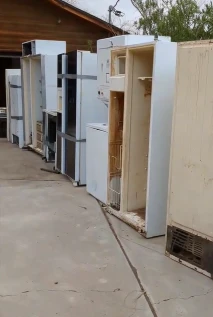Old appliances collected for removal and recycling in Hemet, CA