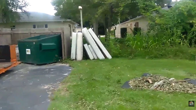 Mattresses removed during a furniture haul-away job in Hemet, CA